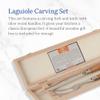 Jean Dubost Laguiole 2-Piece Carving Set, Olive Wood Handles - Rust-Resistant Stainless Steel - Includes Clasp Box - Made in France view 2