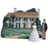 Gone With The Wind 3 pc Hallmark Ornament set with Tara House, Scarlett and Rhett view 1