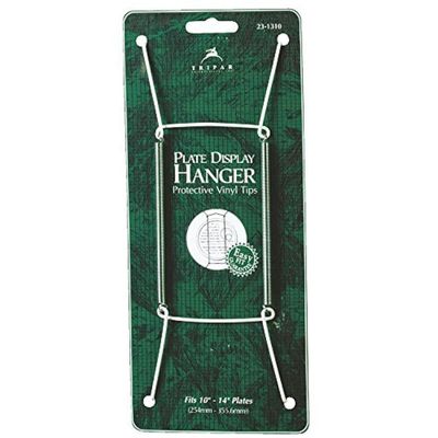 TRIPAR Wall Hooks Plate Hanger for The Wall - White Vinyl Plate Wire Wall Hanger for Dishes, Plates, & Records