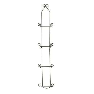 TRIPAR Vertical Wall Plate Rack, Black Display (4 Tiers) - Lightweight & Durable - Contains 4 Non-Adjustable Brackets - Elegantly Display Plates, Tiles, Artwork, & More