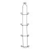 TRIPAR Vertical Wall Plate Rack, Black Display (4 Tiers) - Lightweight & Durable - Contains 4 Non-Adjustable Brackets - Elegantly Display Plates, Tiles, Artwork, & More view 1