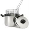 Excelsteel 6 Quart Stainless Steel Stove Top Deep Fryer,Silver view 1