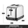 Waring Commercial WCT702 2-Slice Commercial Light Duty Pop-Up Toaster, 120V, 5-15 Phase Plug, Silver, 2-Compartment view 3