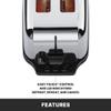 Waring Commercial WCT702 2-Slice Commercial Light Duty Pop-Up Toaster, 120V, 5-15 Phase Plug, Silver, 2-Compartment view 4