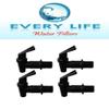 Black Spigot 4-pack, Faucet, Beverage Dispenser, Water Crock, Water Filter Bucket, Water Tap, Made for Gravity Feed with Washers and Nut by Every Life Water Filters view 1