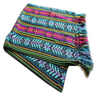 Del Mex Mexican Rebozo Blanket, Shawl, and Doula (X-large (9 ft x 5 ft), Black)