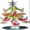 LSArts Glass Christmas Tree with Ornament Balls, Red, 6 Inch, Gift Box view 1