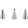 Wilton Decorating Tip Set 3/Pkg-#104 Petal/#352 Leaf/#224 Flower view 2