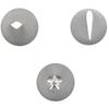 Wilton Decorating Tip Set 3/Pkg-#104 Petal/#352 Leaf/#224 Flower view 3