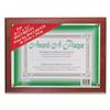 NuDell 18813M Award-A-Plaque Document Holder, Acrylic/Plastic, 10-1/2 x 13, Mahogany view 1