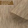 SHACOS Wedge Shape Placemats Set of 4 Woven Vinyl Round Table Placemat Curved Place Mats Wipe Clean Dining Table Mats Home Table Decor (4, Tan) view 4