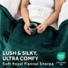 Sunbeam Electric Throw Royal Mink Sherpa Heated Blanket, 4 Heat Settings, 4-Hour Auto Shut-Off, Fast Heating, Luxurious and Ultra Comfy, Botanical Green Color, 50" x 60" view 4