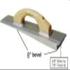 Concrete Hand Float w/Bevel Magnesium 8" Bevel 16" x 3.25" Kraft Tool view 2