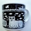 Taylor & NG Primitives 11 oz. Cat and Fish Mug view 1