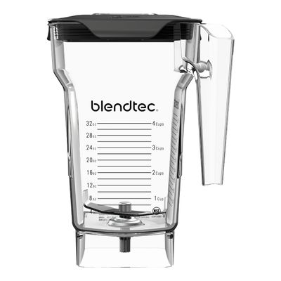 Blendtec 75 oz FourSide Jar - Four-Sided Blender Jar Compatible with Most Blenders - 32 oz Blending Capacity - Clear