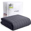YnM 15lbs Weighted Blanket for Adults, Heavy Bed Throw Blanket with Cooling Glass Beads for All Season Use, Ideal for ~90lbs (48x72 Inches, Twin/Full, Dark Grey) view 1
