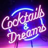 QUEEN SENSE Cocktail and Dreams real neon glass tube Neon Light Sign 24''x20''Q54 view 1