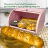 KL X458 Pink Bread Box Roll Top, Metal Bread Box for Kitchen Countertop, Large Capacity, Keeps Bakery Items Fresh Longer, Bread Bin for Kitchen Countertop, Breadbox to Store Cookies, Bagels, Muffins view 2