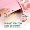 KL X458 Pink Bread Box Roll Top, Metal Bread Box for Kitchen Countertop, Large Capacity, Keeps Bakery Items Fresh Longer, Bread Bin for Kitchen Countertop, Breadbox to Store Cookies, Bagels, Muffins view 3