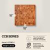 John Boos CCB Series Square Wooden Maple Cutting Board 18x18  3 Thick, 26-lb Reversible Butcher Block with End-Grain & Finger Grips  Made in the USA view 2