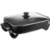 Brentwood SK-75 16-Inch Non-Stick Electric Skillet with Glass Lid, Black view 1