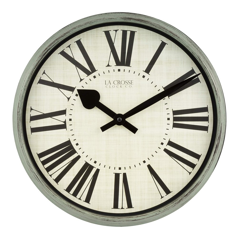 La Crosse Clock 404-3036G 14 Inch Sage Grove Wall Clock