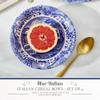 Spode Blue Italian Cereal Bowl | Set of 4 | Oatmeal, Cereal, and Rice Bowl | Made of Earthenware | 6.5-Inches | Dishwasher and Microwave Safe | Made in England view 3