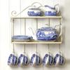 Spode Blue Italian Teacup and Saucer, Set of 4 view 4