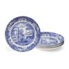 Spode Blue Italian Pasta Bowl, Set of 4-9 Inch Shallow Earthenware Serving Bowls with Oriental Border Design - Asian Style Tableware for Salad, Pasta, Noodles, Shared Side Dishes view 1