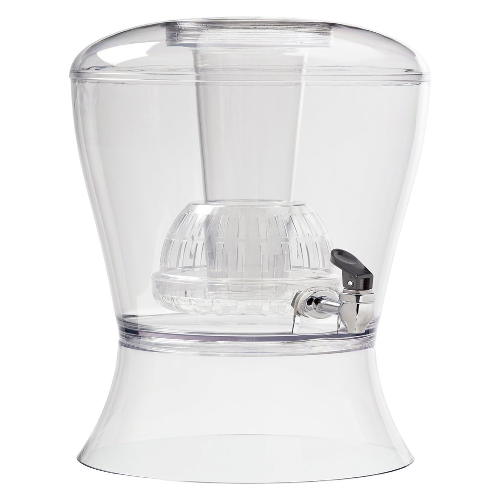CreativeWare 3 Gallon Beverage Dispenser With Ice Cylinder And Fruit Infuser