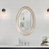 Howard Elliott Ethan Brushed Nickel Oval Decorative Wall Hanging Mirror, Vintage Oval Mirror for Wall Decor Resin Frame Vanity Mirror Perfect for Living Room, Bedroom & Home Decor, 21 x 31 Inch view 2