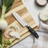 Henckels Forged Premio Hollow Edge Santoku Knife, 5 inch, Black/Stainless Steel view 2