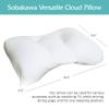 Sobakawa Cloud Pillow with Microbead Fill- Microbead Pillow- Contoured-Shaped Pillow for Neck and Head- Support Pillow for Sounder Sleep- Microbead Pillow for Sleeping- White view 3