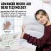 Sobakawa Cloud Pillow with Microbead Fill- Microbead Pillow- Contoured-Shaped Pillow for Neck and Head- Support Pillow for Sounder Sleep- Microbead Pillow for Sleeping- White view 4