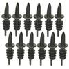 Update International Free-Flow Liquor Bottle Speed Pourers, Black, 12 count view 1