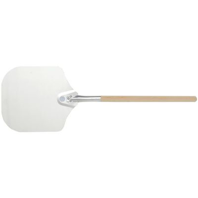 American METALCRAFT, Inc. "3512 35.5"" Aluminum Pizza Peel with 19"" Wood Handle, 12"" x 14"" Medium Blade", Silver