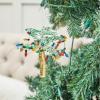 C&F Home Christmas Lights Palm Tree Glass Ornament Xmas Festive Winter Holidays Coastal Nautical Beach House Faux Artificial Real Pine Home Living Room Sitting Room Timeless Premium Luxury Decor view 3