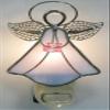 Stained Glass Angel Night Light - White view 1