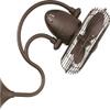 Matthews ME-TB Melody 13" Indoor/Outdoor Damp Rated 90 Degree Oscillation Metal Wall Fan with Wall Control, Ideal for Small, Awkward Spaces or in Front of HVAC Ducts, Textured Bronze view 1