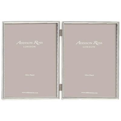 Addison Ross, Essentials Photo Frame, Silver Plate Double, 4 x 6 Inches