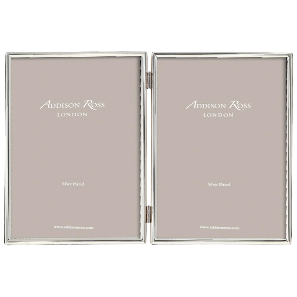 Addison Ross, Essentials Photo Frame, Silver Plate Double, 4 x 6 Inches