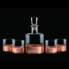 Fitz and Floyd Daphne Decorative Whiskey Decanter Set with Top Glass for Wine, Bourbon, Brandy, Liquor, 5 Piece, Copper view 2
