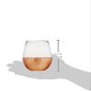 Fitz and Floyd Daphne Stemless Wine Glass Set of 4  Elegant Lead-free Matching Drinkware For Everyday Or Entertaining  Stylish Modern Glasses - Gift For Wedding, Birthday, 20 oz, Copper - view 3