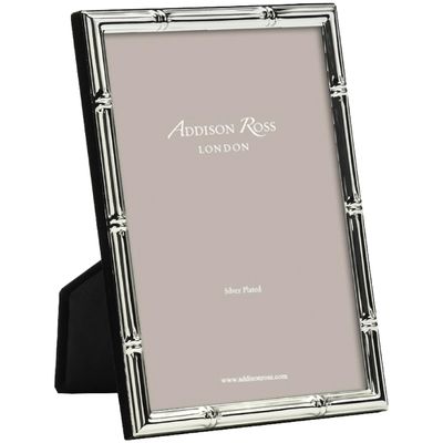 Addison Ross, Photo Frame, 4x6, Silver Plate Bamboo, 4 x 6 Inches
