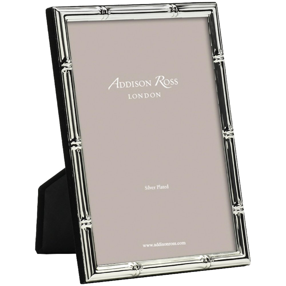 Addison Ross, Photo Frame, 4x6, Silver Plate Bamboo, 4 x 6 Inches