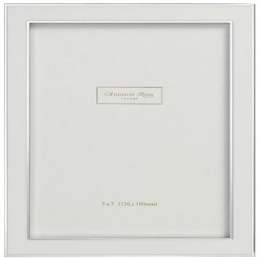 Addison Ross, Contemporary Photo Frame, 5x7, White Enamel, 5 x 7 Inches