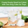 Tovolo, Large King Craft Ice Mold Freezer Tray of 2" Cubes, BPA-Free Silicone, Single, Candy Apple view 3