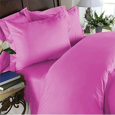Elegant Comfort 4 Piece 1500 Thread Count Luxury Silky Soft Egyptian Quality Coziest Sheet Set, Queen, Fuchsia Pink