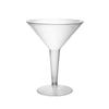 Party Essentials SS-TRU-1473 Hard Plastic Two Piece 8-Ounce Martini Glasses, Clear, 10 Count view 1