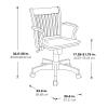 OSP Home Furnishings Deluxe Wood Banker's Desk Chair with Padded Seat, Adjustable Height and Locking Tilt, Fruitwood Finish and Brown Vinyl view 3